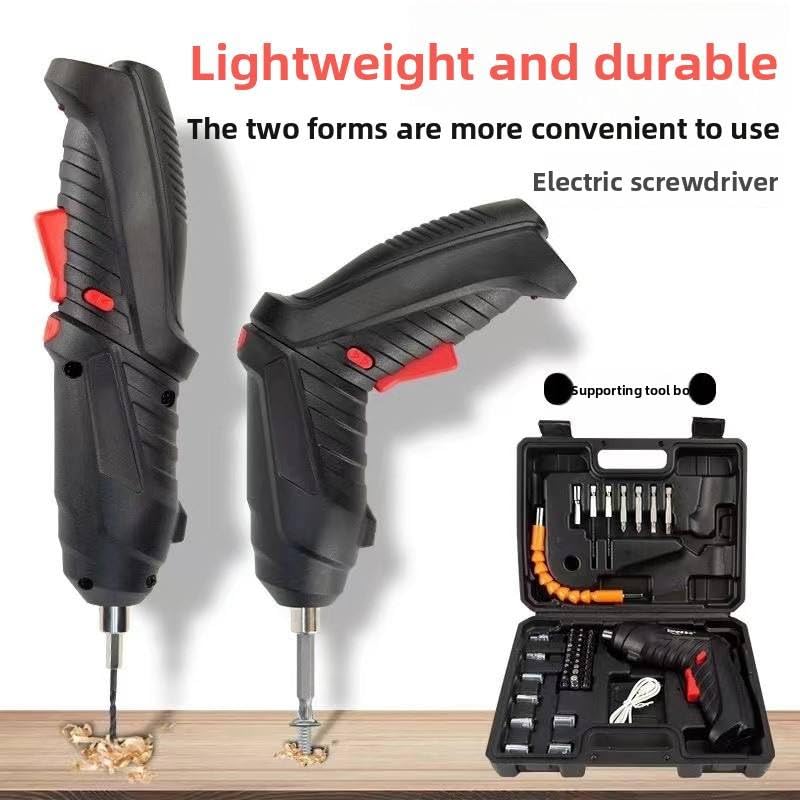 47-in-1 Cordless Electric Screwdriver Drill Kit – Rechargeable Mini Drill with LED Light
