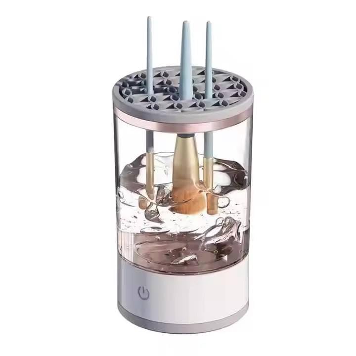 Rechargeable Makeup Brush Cleaner, Automatic Brush Cleaning Spinner Machine for Cosmetic Makeup Brushes, Portable Electric Cleaning Tool with USB Charging