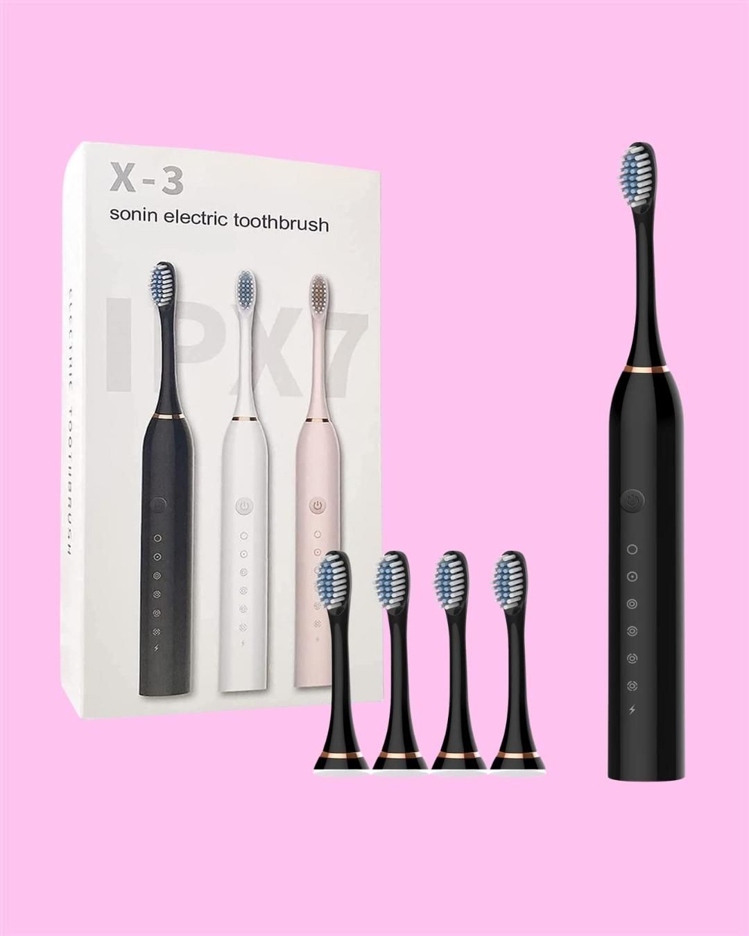 X3 Sonic Electric Toothbrush Rechargeable – Whitening, Deep Cleaning, Gum Care, USB Charging Electric Toothbrush for Adults
