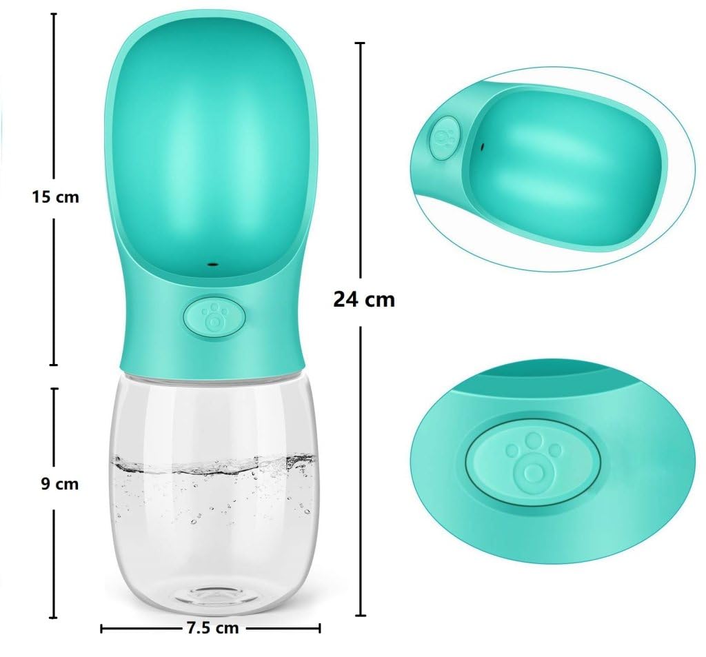Large Capacity Portable Dog Water Bottle 350ml – Leak Proof Pet Water Dispenser for Walking, Hiking & Travel