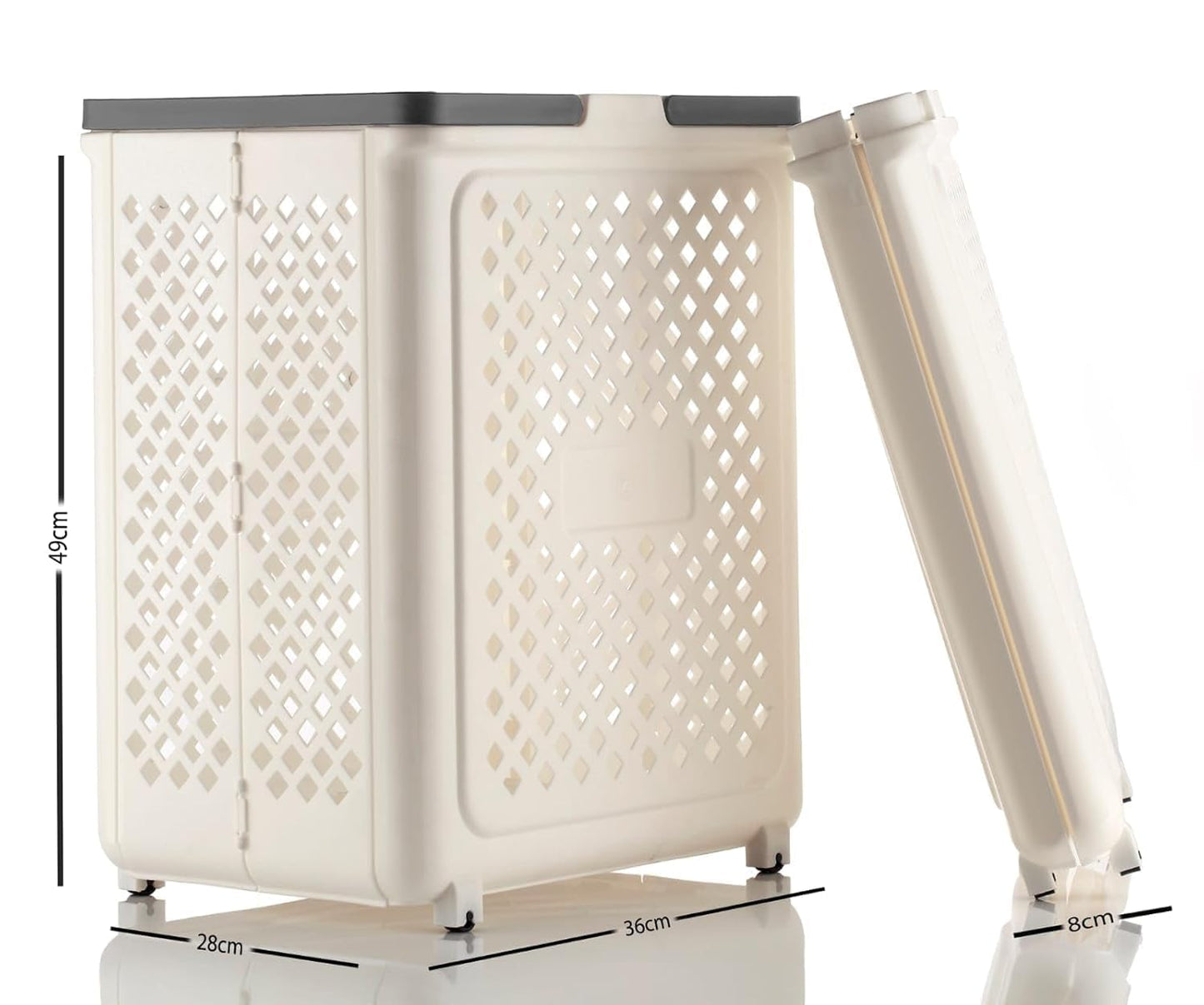 Foldable Laundry Basket with Wheels & Handle – Portable Clothes Storage Hamper