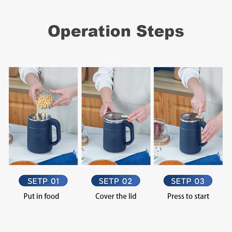 Electric Spice Grinder with Handle – Stainless Steel Blade Coffee & Masala Grinder