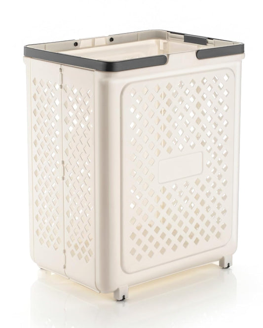 Foldable Laundry Basket with Wheels & Handle – Portable Clothes Storage Hamper