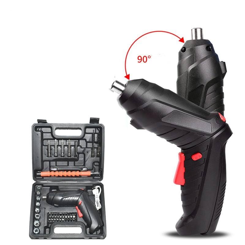 47-in-1 Cordless Electric Screwdriver Drill Kit – Rechargeable Mini Drill with LED Light