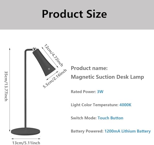 5-in-1 Rechargeable LED Table Lamp – Adjustable Brightness USB-C Study & Reading Light