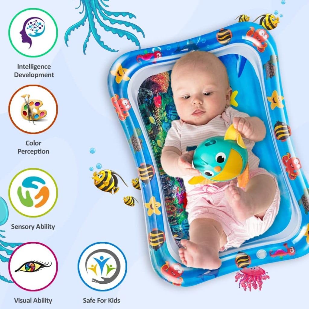Baby Tummy Time Water Play Mat – Inflatable Sensory Activity Mat