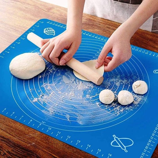 Reusable Non-Stick Silicon Roti Mat Pastry Fondant Dough Roti Chapati Rolling Baking Sheet Mat With Measurements 30 x 40 cm (Multicolor)