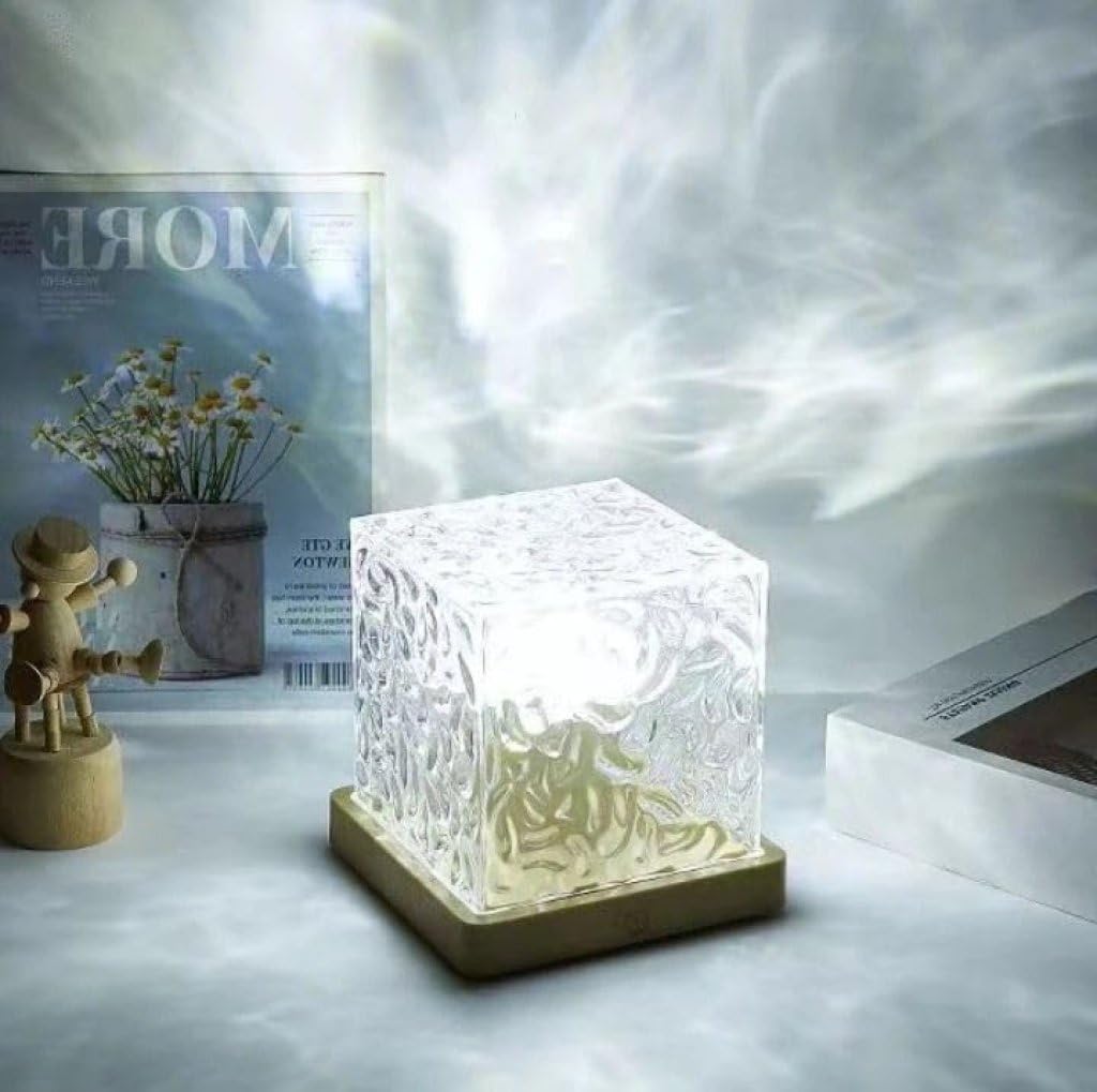 Ocean Wave Projector Lamp with 3D Water Wave Effect & Warm LED Light