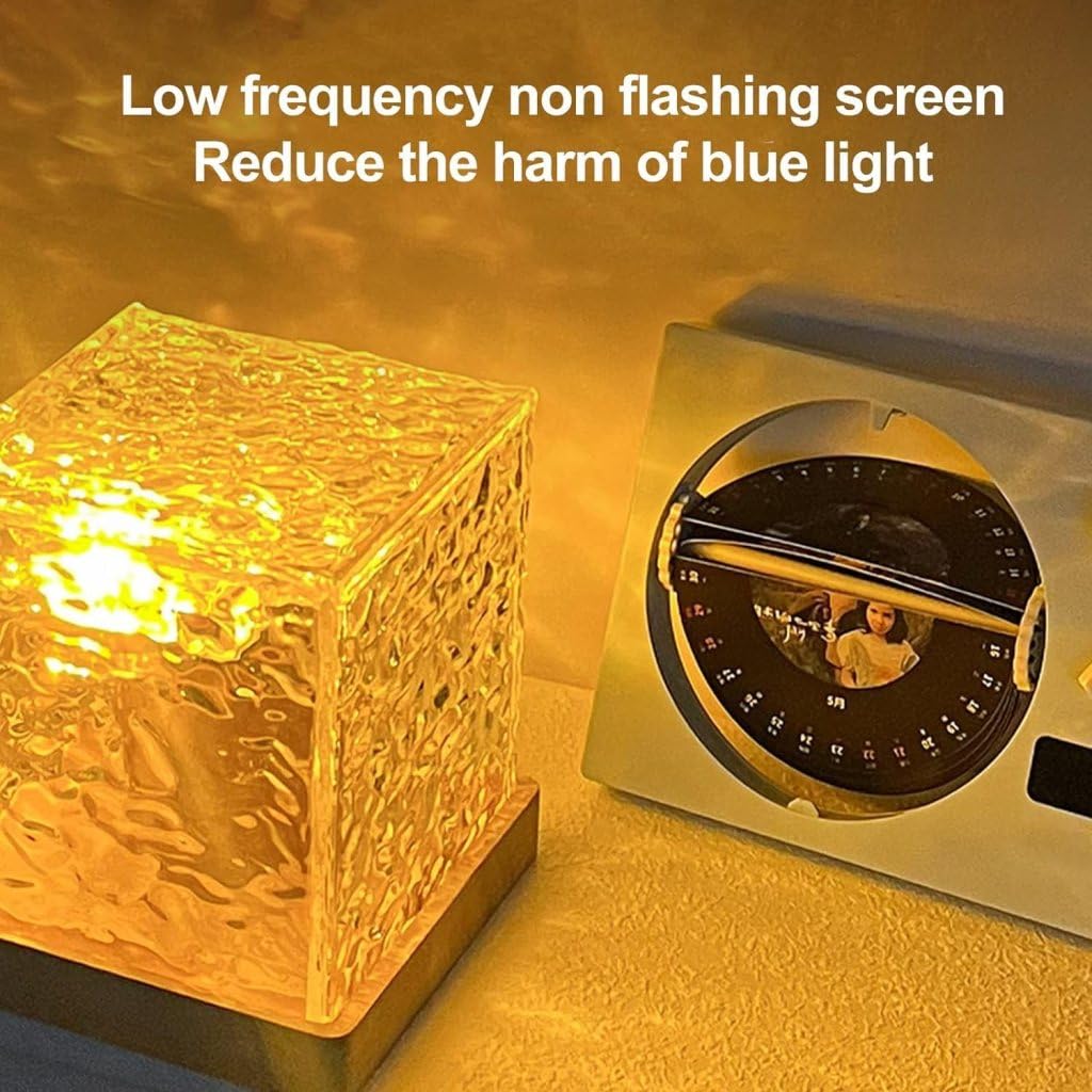 Ocean Wave Projector Lamp with 3D Water Wave Effect & Warm LED Light