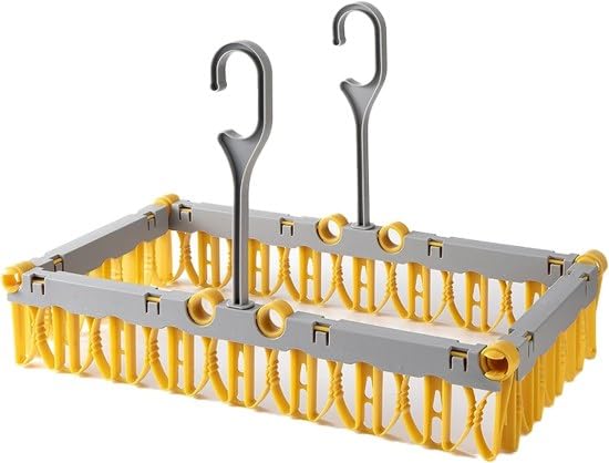 Rotating Clothes Hanger with Clips – Space-Saving Peg Hanger for Socks, Underwear & Towels