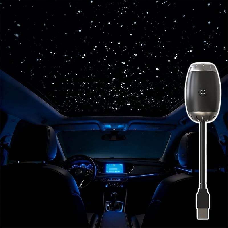 Starry Sky Projector USB Night Light with 360° Flexible Gooseneck, Adjustable Galaxy Ceiling & Wall Projection for Bedroom, Car Interior, Gaming Room & Home Decor