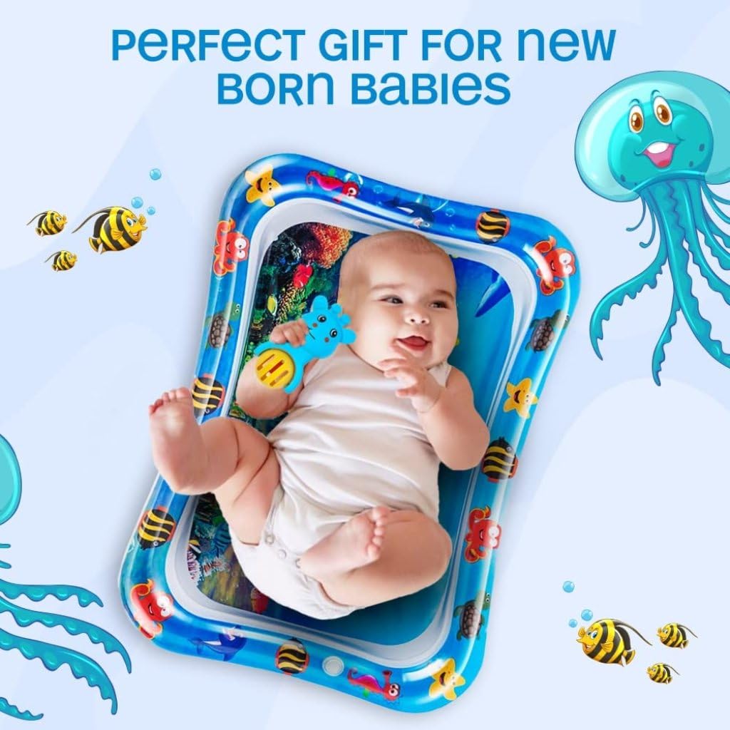 Baby Tummy Time Water Play Mat – Inflatable Sensory Activity Mat