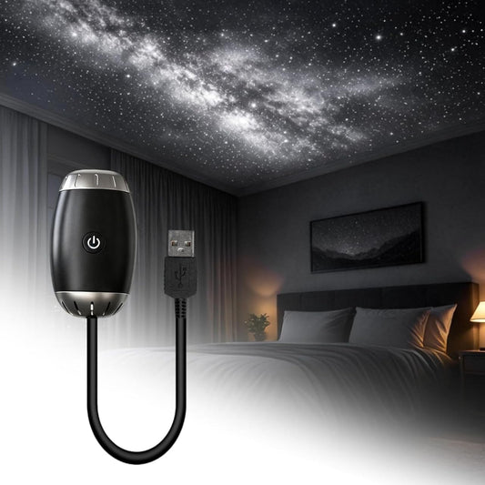 Starry Sky Projector USB Night Light with 360° Flexible Gooseneck, Adjustable Galaxy Ceiling & Wall Projection for Bedroom, Car Interior, Gaming Room & Home Decor