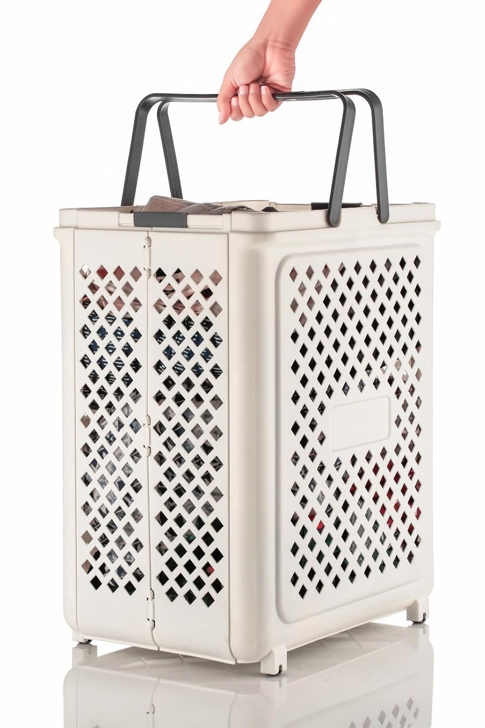 Foldable Laundry Basket with Wheels & Handle – Portable Clothes Storage Hamper