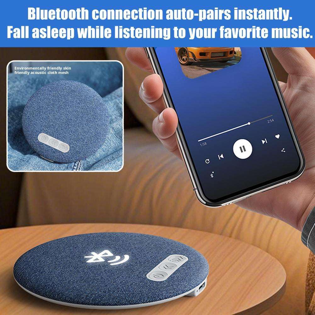 Sleeping Speaker Under Pillow, Portable Wireless Bluetooth Pillow Speaker, Ultra Thin Audio Device for Side Sleepers, Bedtime Music, White Noise, 30/60/90 Minute Timer, USB Rechargeable
