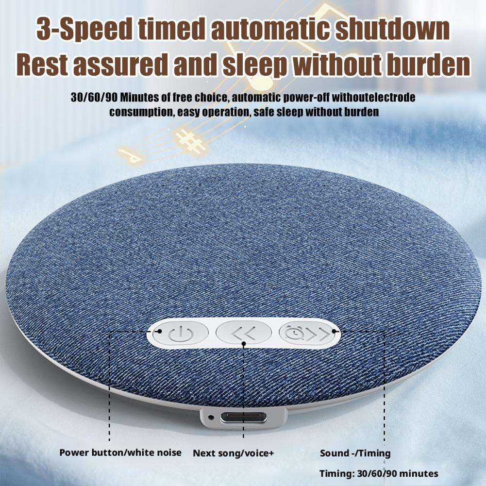 Sleeping Speaker Under Pillow, Portable Wireless Bluetooth Pillow Speaker, Ultra Thin Audio Device for Side Sleepers, Bedtime Music, White Noise, 30/60/90 Minute Timer, USB Rechargeable