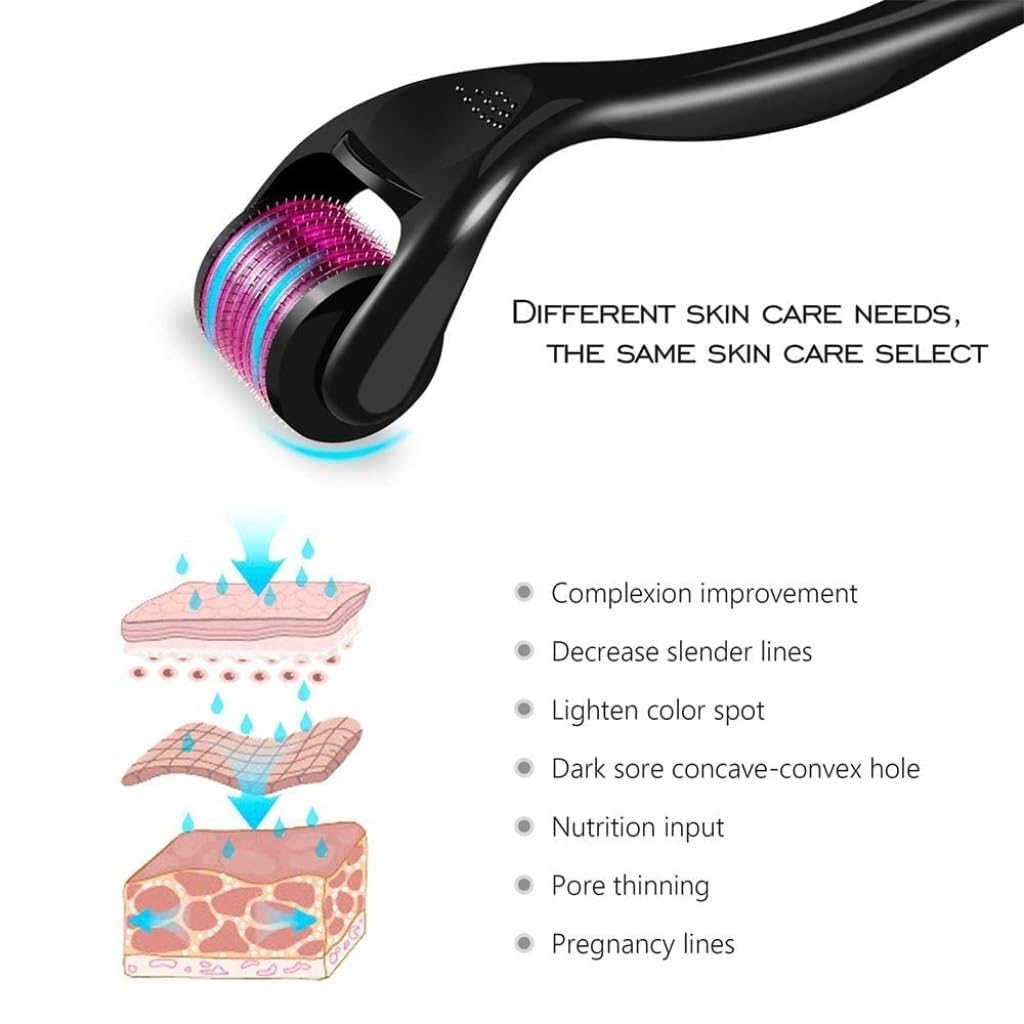 0.5mm Derma Roller with 540 Titanium Needles for Facial Skincare