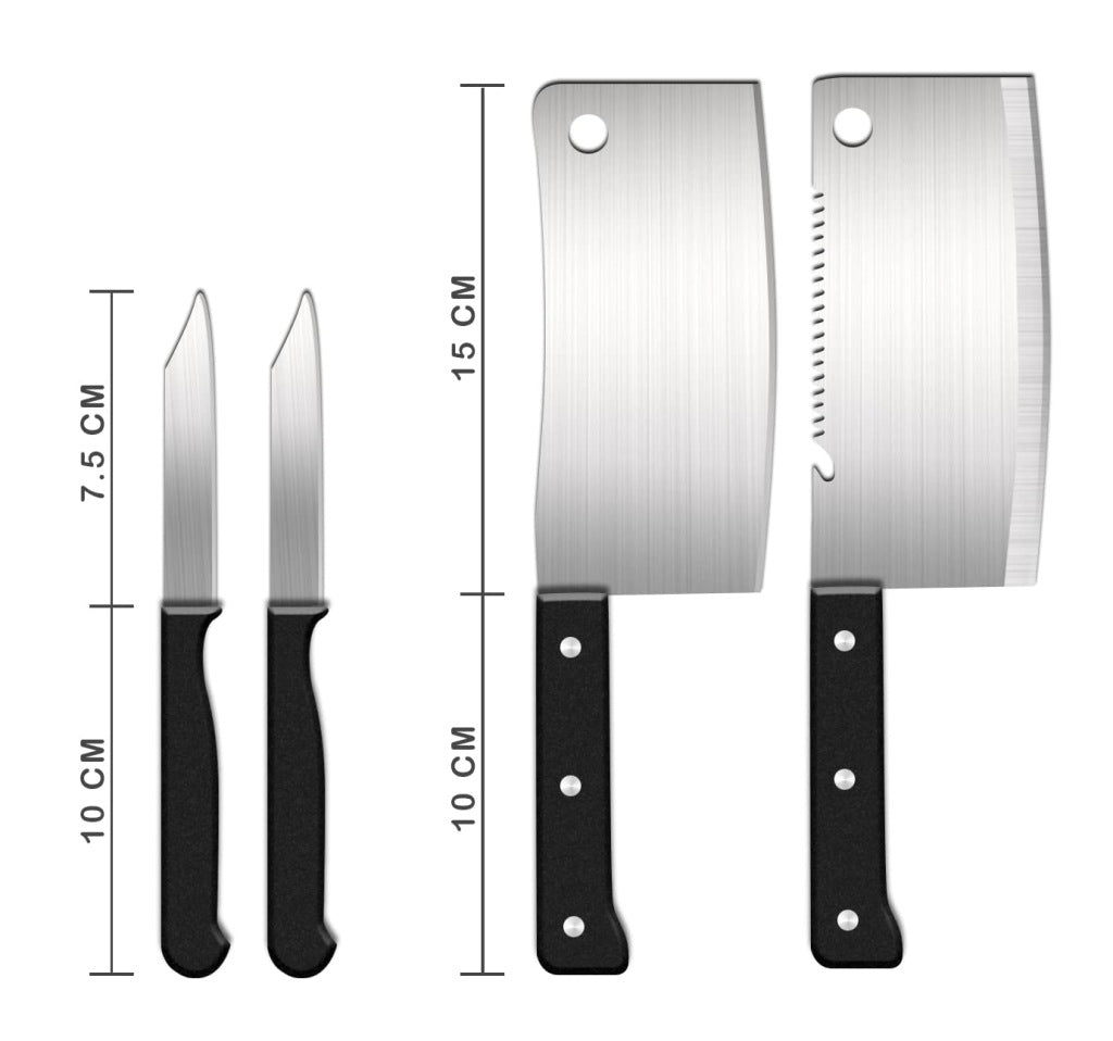 Knife Set and Scissor, Piece Stainless Steel Kitchen Knife Knives Set with Knife Scissor, Knife Sets (8 Piece Include)