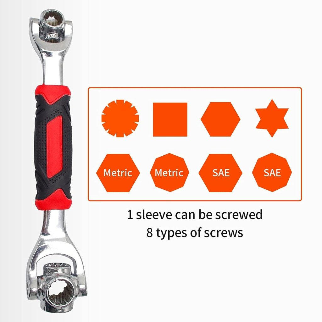 Tiger Wrench Universal 48 in 1 Socket Wrench Multifunction Wrench Tool with 360 Degree Rotating