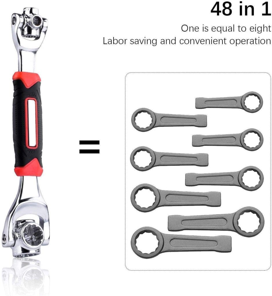 Tiger Wrench Universal 48 in 1 Socket Wrench Multifunction Wrench Tool with 360 Degree Rotating