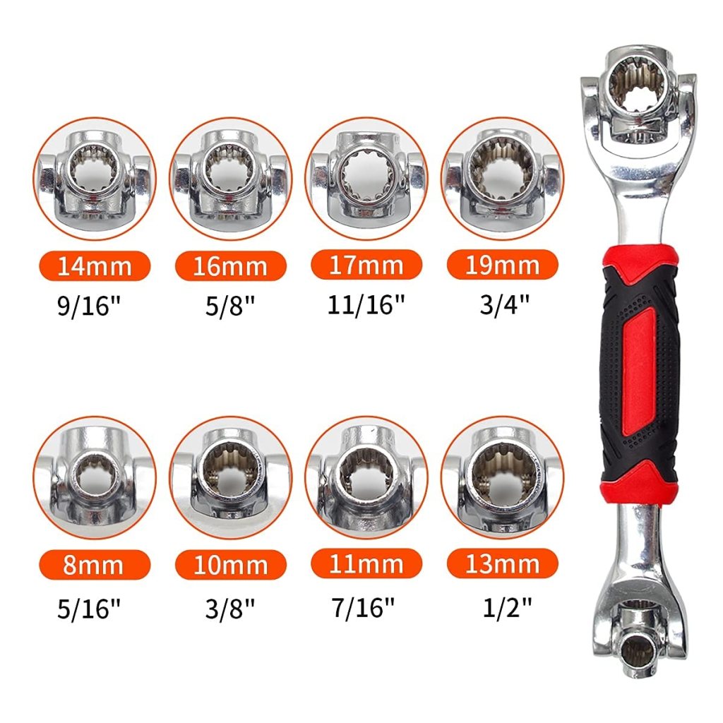 Tiger Wrench Universal 48 in 1 Socket Wrench Multifunction Wrench Tool with 360 Degree Rotating