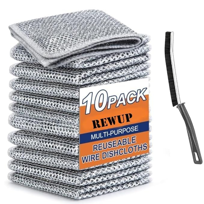 Stainless Steel Dish Scrubber – Heavy Duty Double-Sided Cleaning Pads