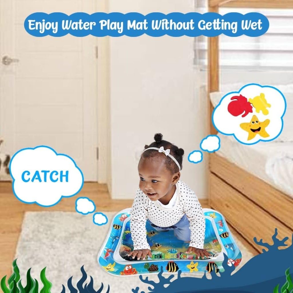 Baby Tummy Time Water Play Mat – Inflatable Sensory Activity Mat