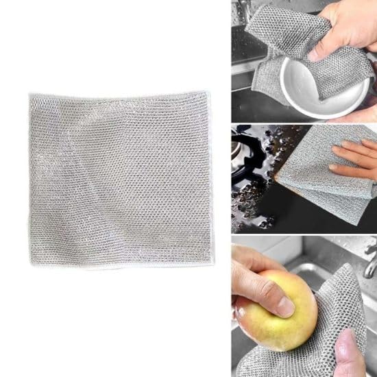 Stainless Steel Dish Scrubber – Heavy Duty Double-Sided Cleaning Pads