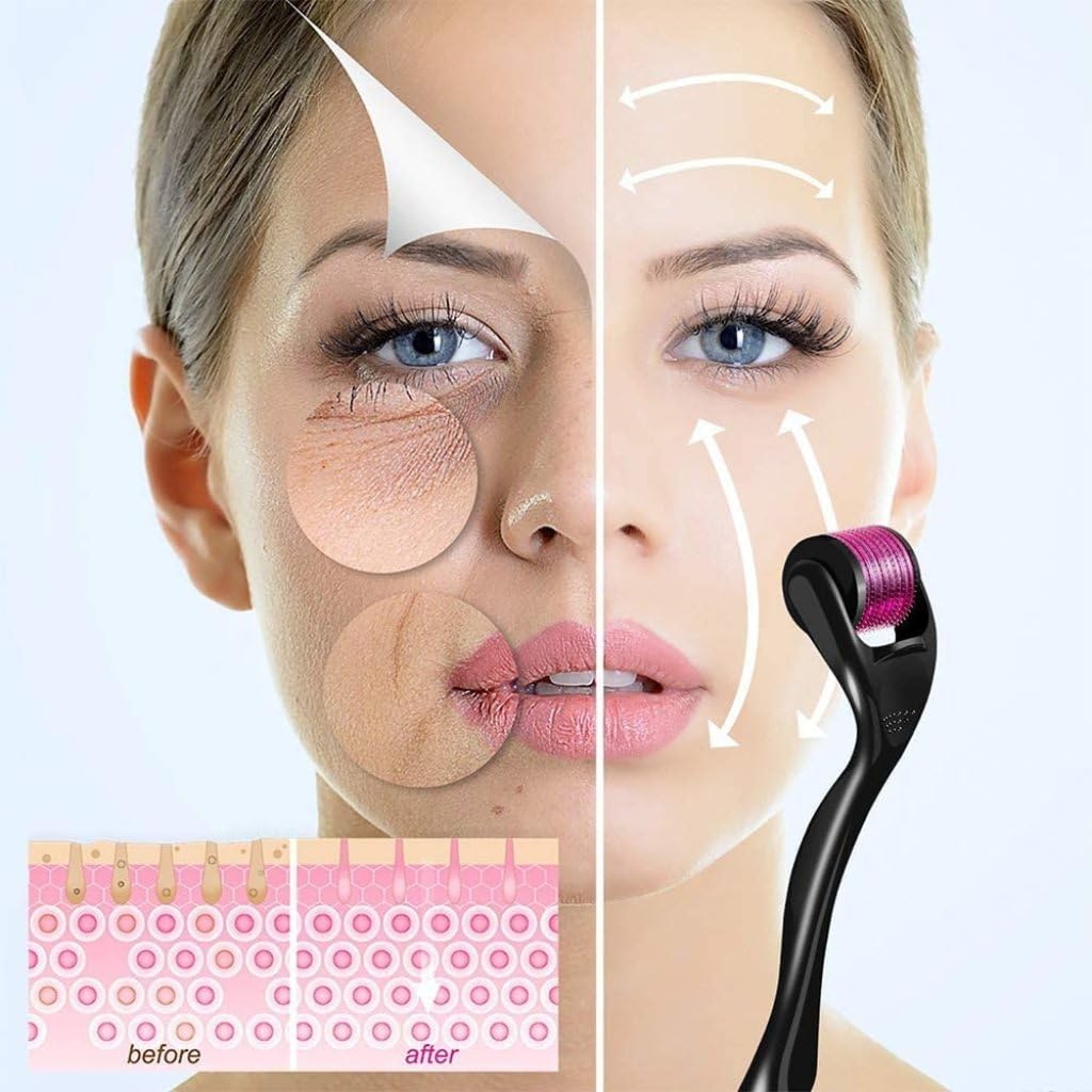 0.5mm Derma Roller with 540 Titanium Needles for Facial Skincare