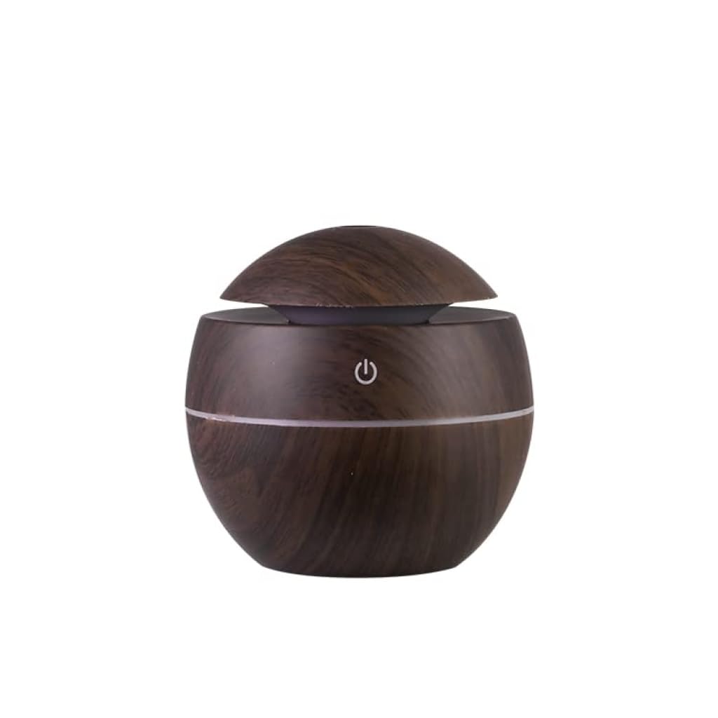Wooden Cool Mist Humidifier & Essential Oil Aroma Diffuser with Colorful LED Light