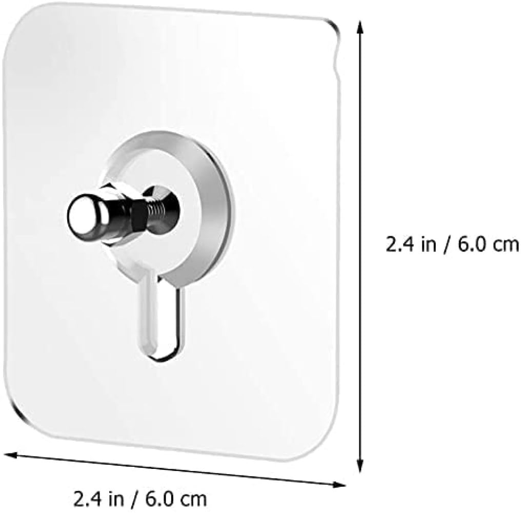 20-Piece Adhesive Wall Hooks – No-Drill Stainless Steel Hangers