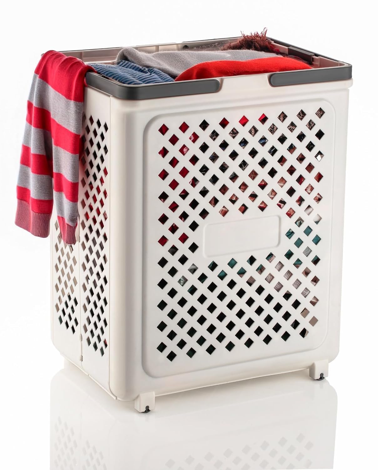Foldable Laundry Basket with Wheels & Handle – Portable Clothes Storage Hamper