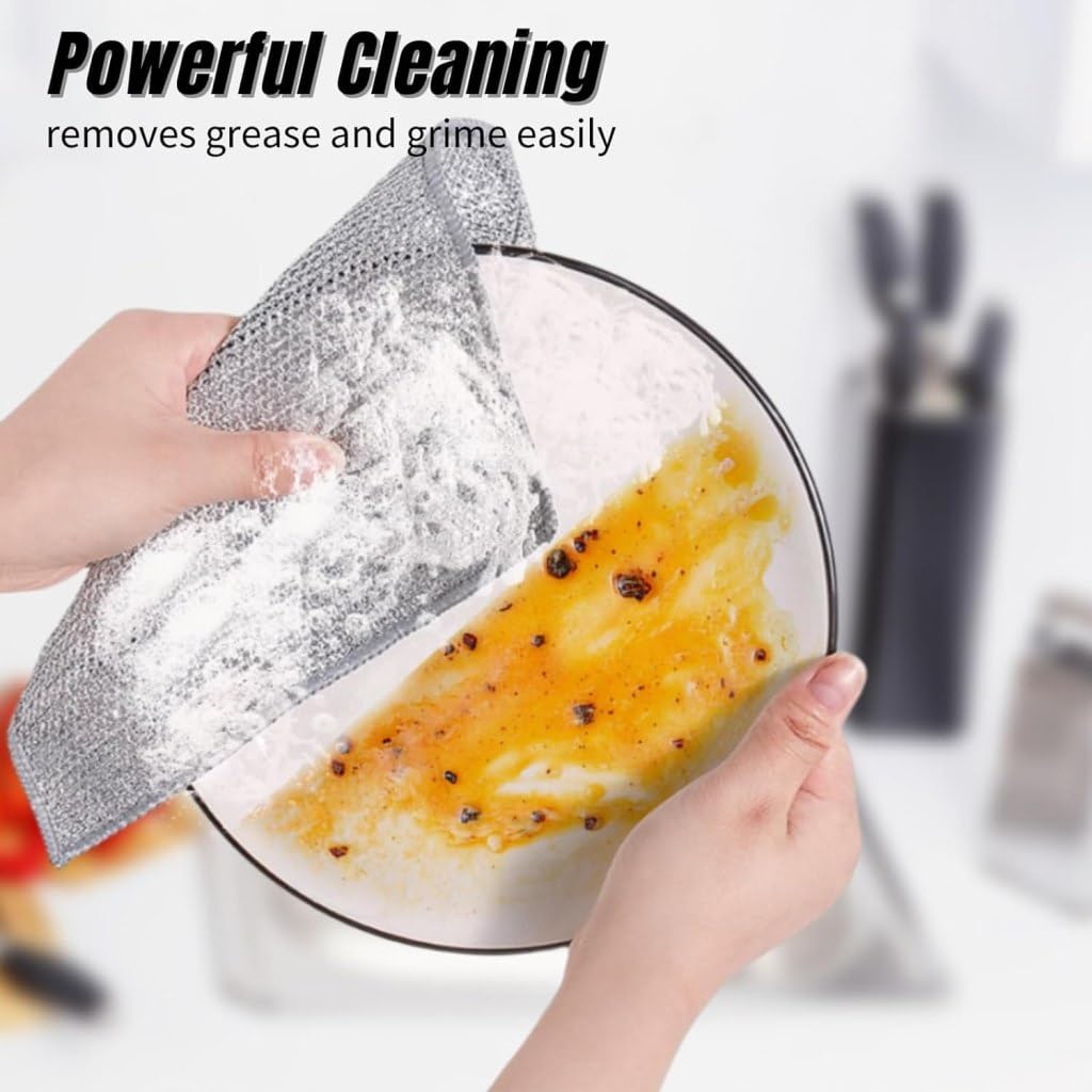 Stainless Steel Dish Scrubber – Heavy Duty Double-Sided Cleaning Pads