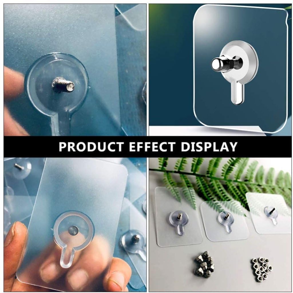 20-Piece Adhesive Wall Hooks – No-Drill Stainless Steel Hangers