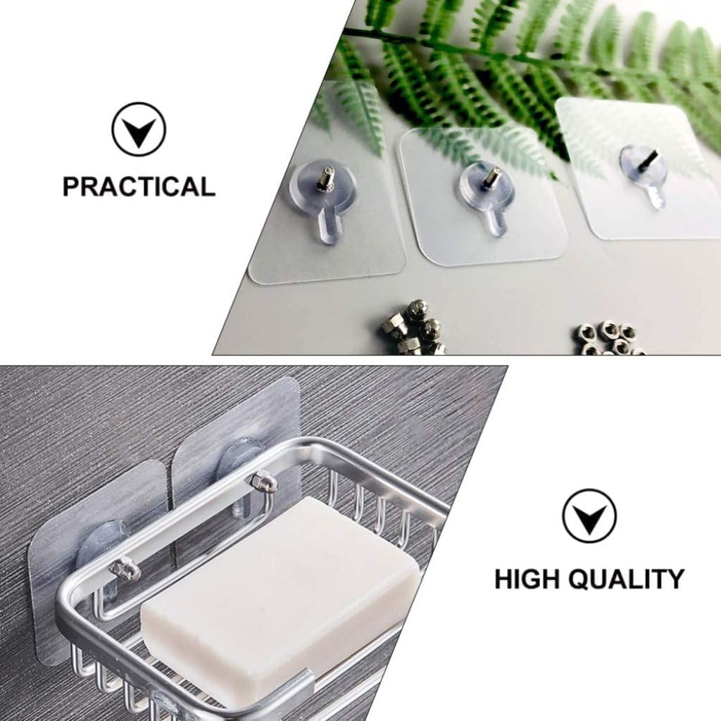 20-Piece Adhesive Wall Hooks – No-Drill Stainless Steel Hangers